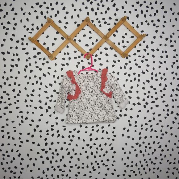 Starting Out Polka Dot Ruffle Detail Baby Long Sleeve Top - Picture 1 of 7